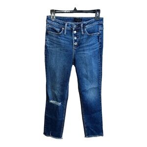 Silver Jeans Women’s Size 27x27 Blue Medium Wash High Note Slim Button Fly